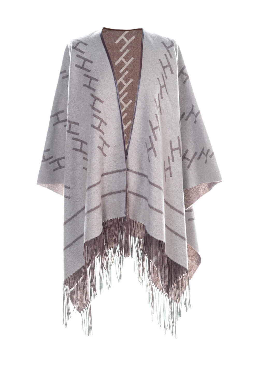 HEST - London Sjal - Brown With Beige - Onesize