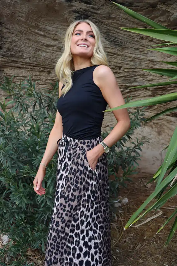 Liberte - Alma Loose Nederdel - Big Lux Leo Fossil