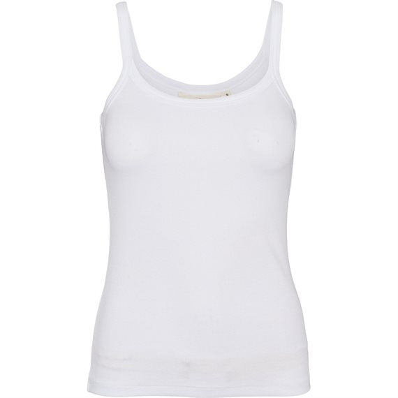 Basic Apparel - Ludmilla Stripe Strop Top - Bright White