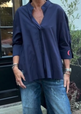 Wow - Luna Shirt Moon - Marine Blue