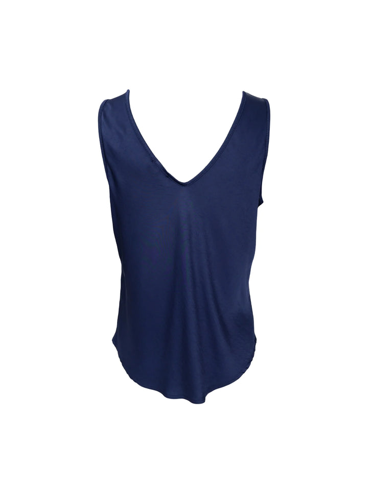 Black Colour - BC Mabel Double V-Neck top - Dark Blue