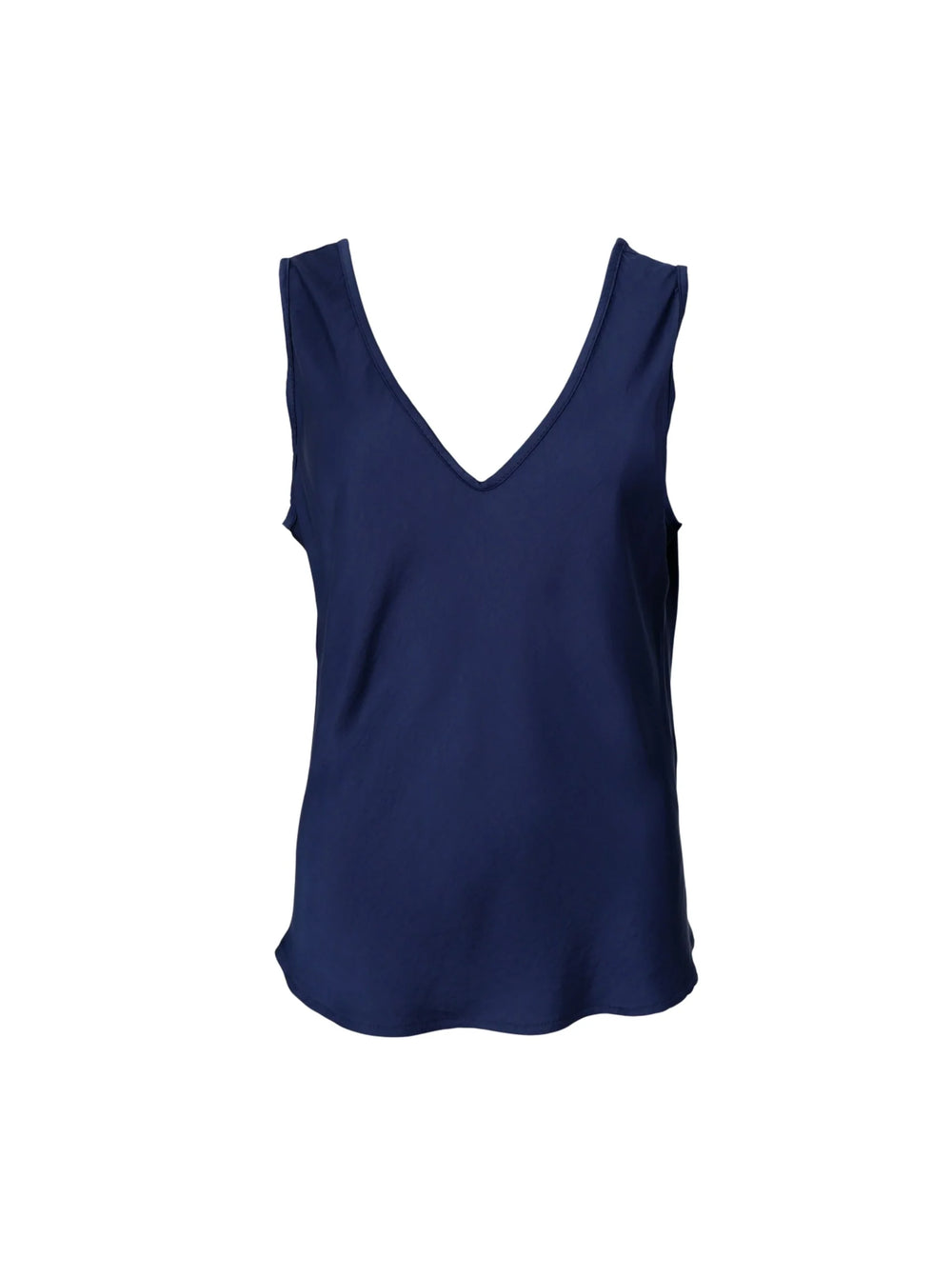 Black Colour - BC Mabel Double V-Neck top - Dark Blue