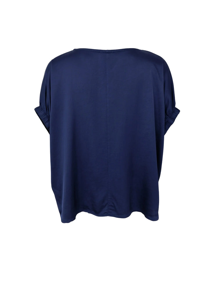 Black Colour - BC Mabel Blouse - Dark Blue - Onesize
