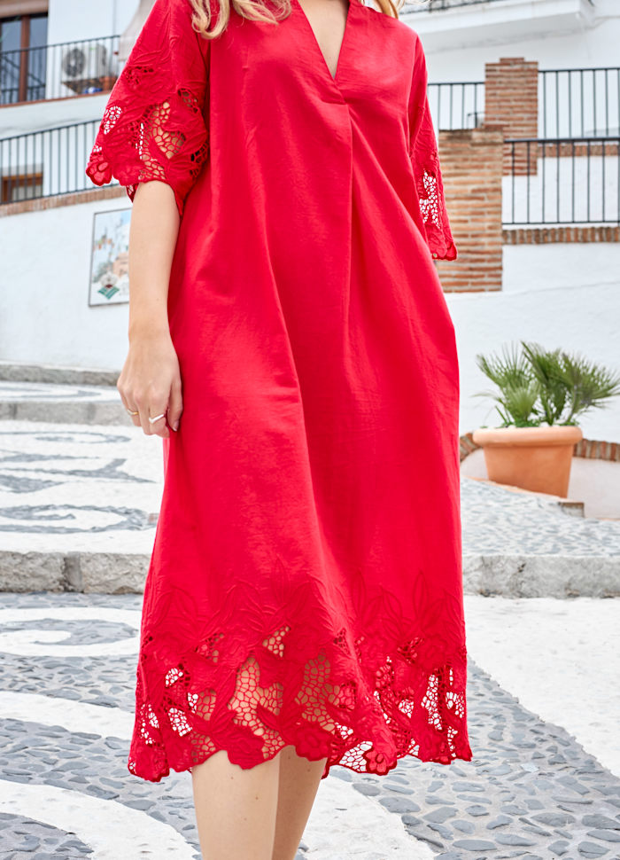 Black Colour - Madicken Dress - Red