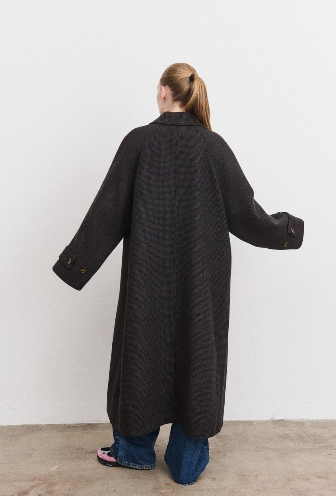 Boii - Magda Frakke - Navy Houndstooth - ONE SIZE