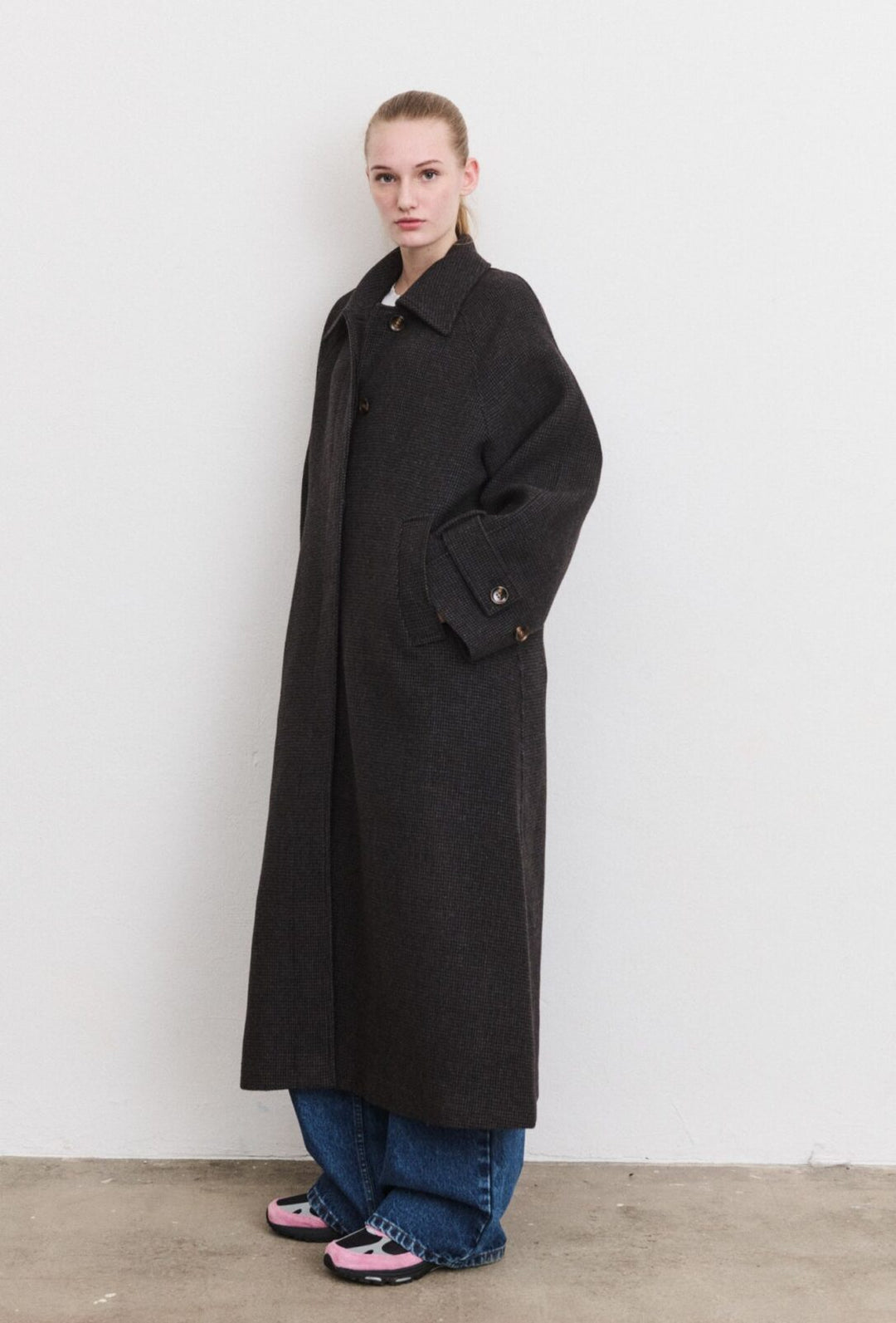 Boii - Magda Frakke - Navy Houndstooth - ONE SIZE