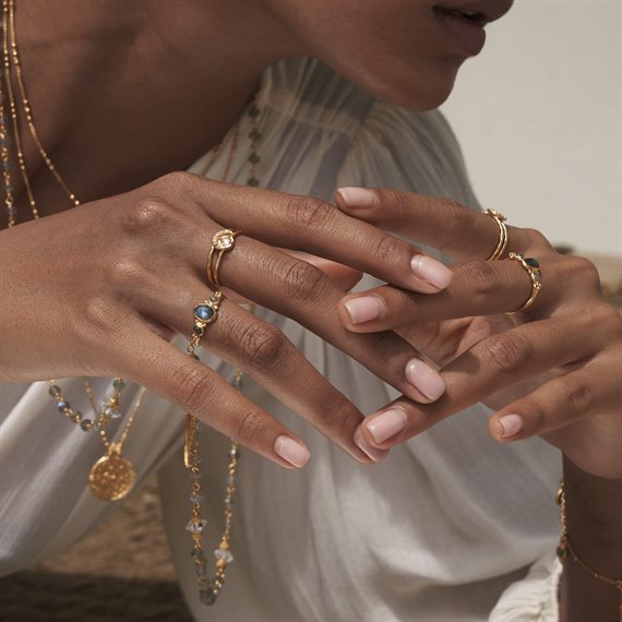 Ananda Soul - Manifest Your Dreams - Ring - Labradorite - Gold