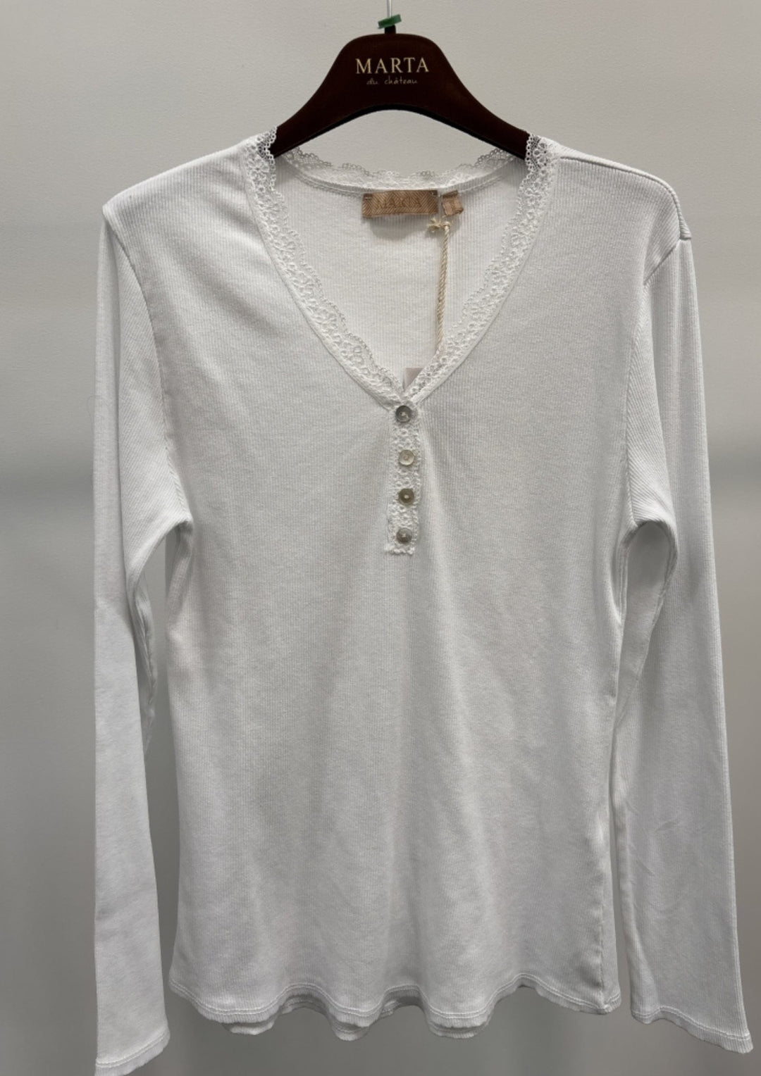 Marta - Calista LS T-shirt - Panna