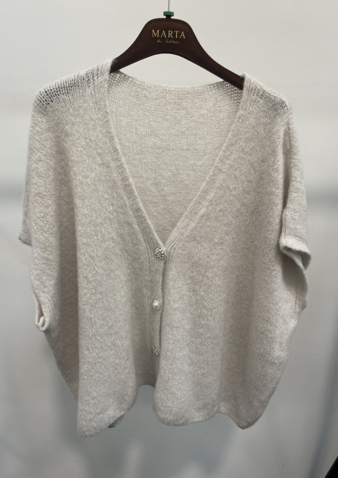 Marta - Cassia Strik Vest - Beige - Onesize