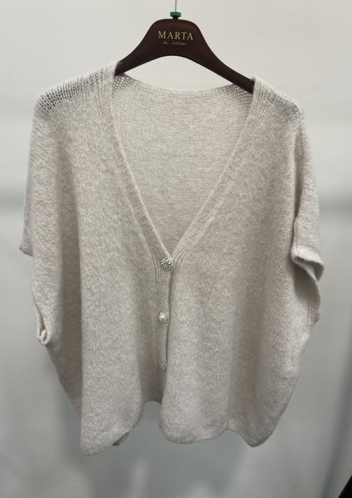 Marta - Cassia Strik Vest - Beige - Onesize
