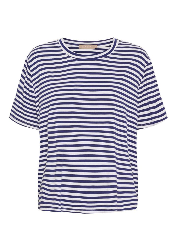 Marta - Enrica T-shirt - Blue Scuro Stripe