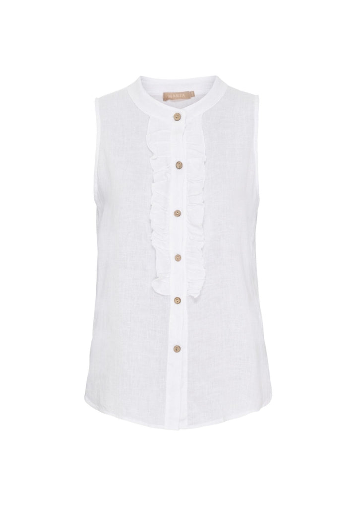 Marta - Malene Top - Optical White
