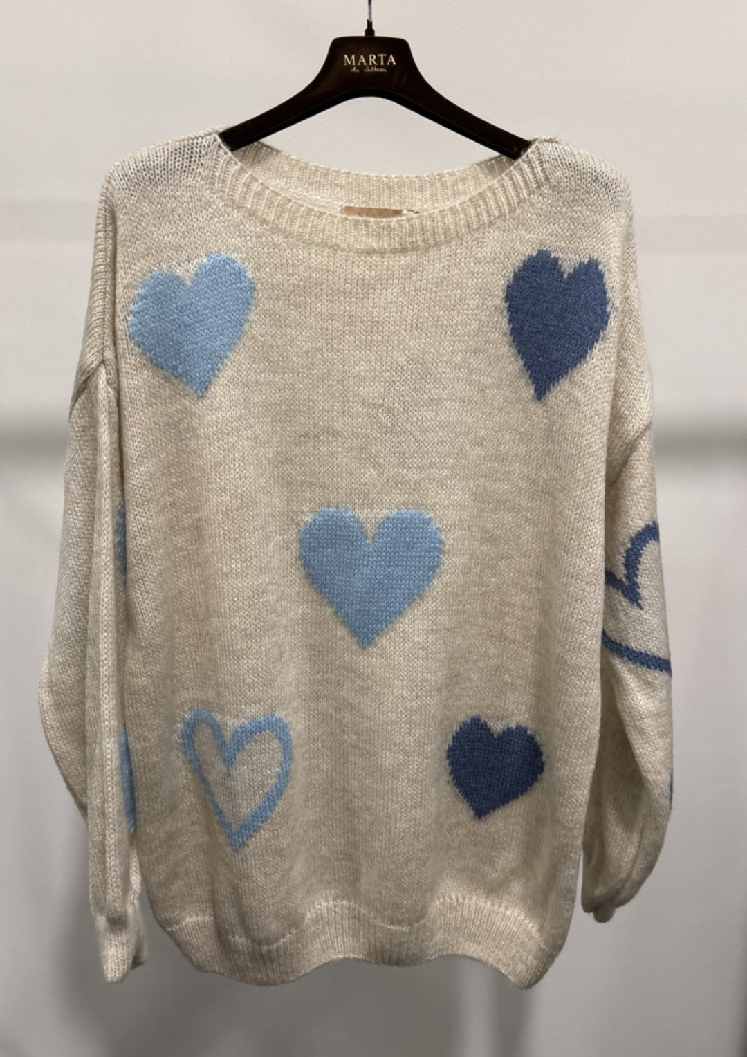 Marta - MdcAmarante Strik - Beige/Jeans/Celeste