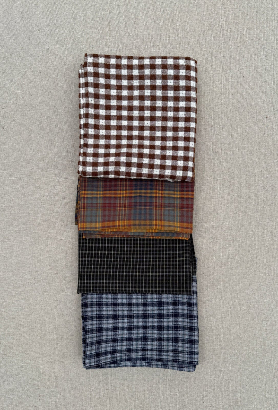 Boii - Meny Check Tørklæde - Brown/Off White - Onesize