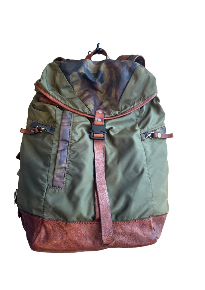 CAMPOMAGGI &amp; CATERINA LUCCHI -  Rygsæk - Military Green/Camoflage/Cognac -Onesize