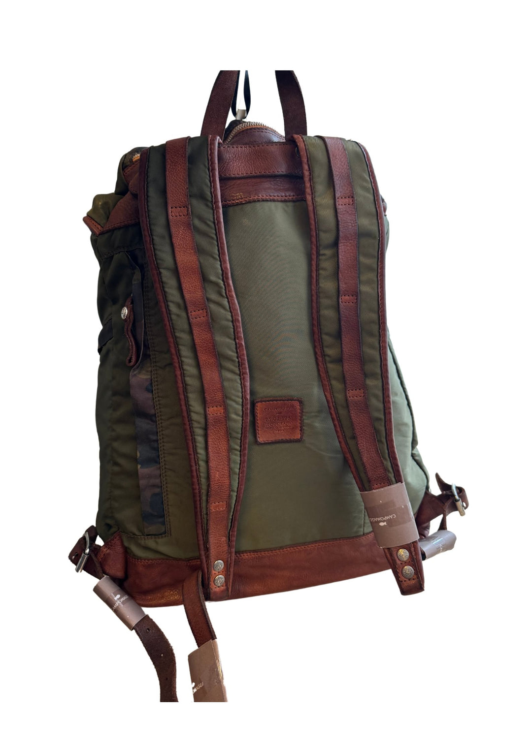 CAMPOMAGGI &amp; CATERINA LUCCHI -  Rygsæk - Military Green/Camoflage/Cognac -Onesize