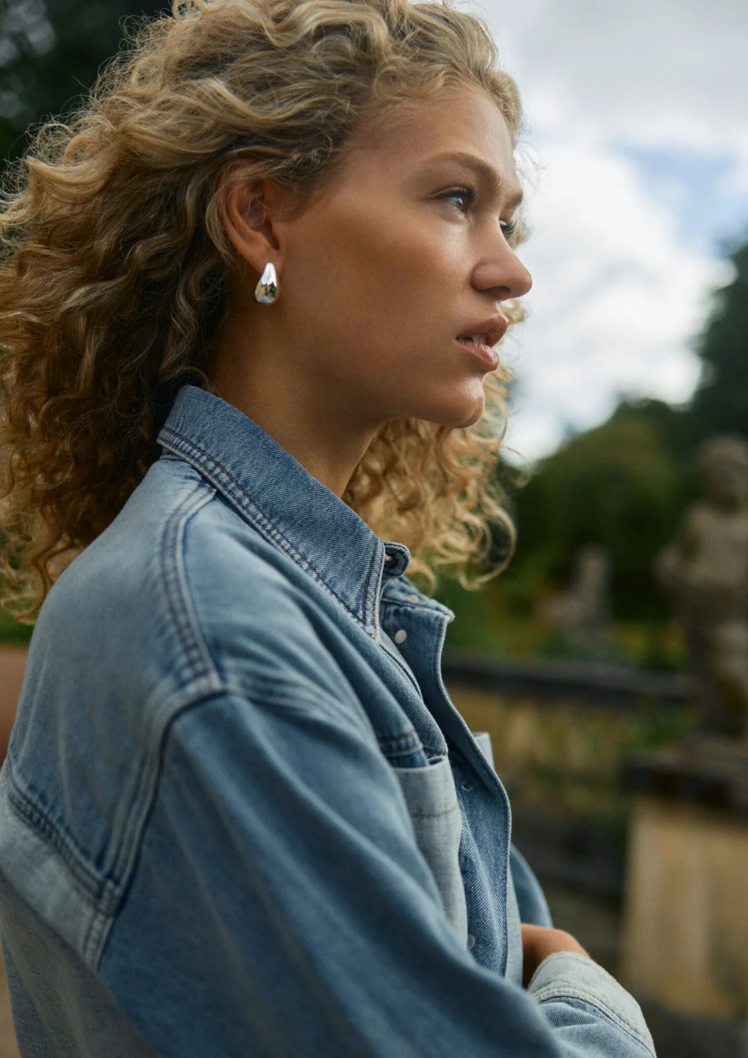 Mos Mosh - Lydia Block Shirt - Mid Blue