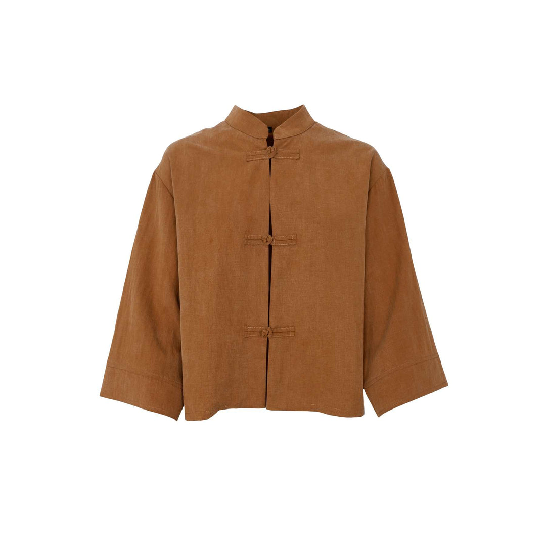 Black Colour - Moon Shirt Blouse - Camel