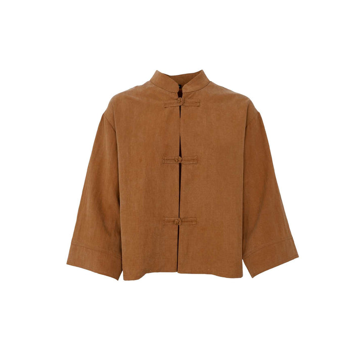 Black Colour - Moon Shirt Blouse - Camel