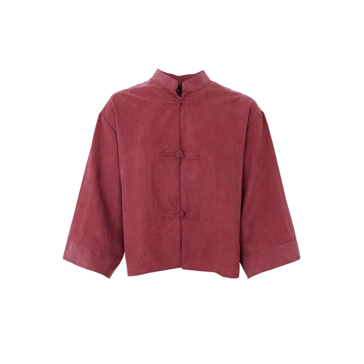 Black Colour - Moon Shirt Blouse - Plum