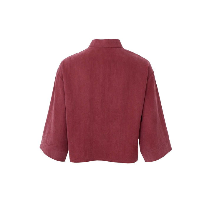 Black Colour - Moon Shirt Blouse - Plum