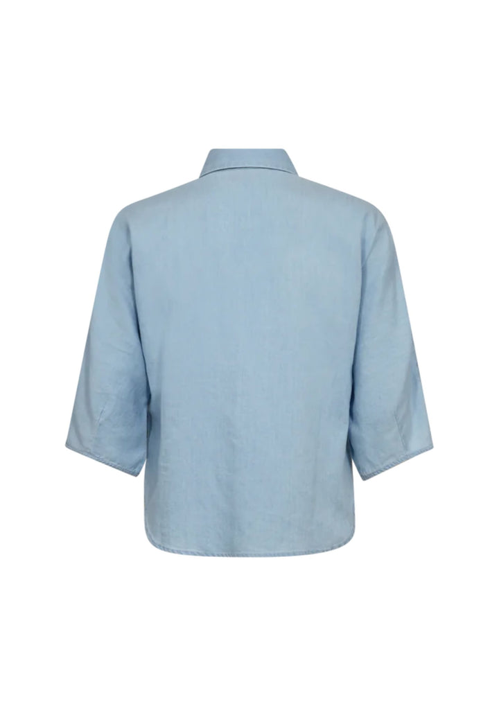 Mos Mosh - Angelina Denim Skjorte - Light Blue Denim