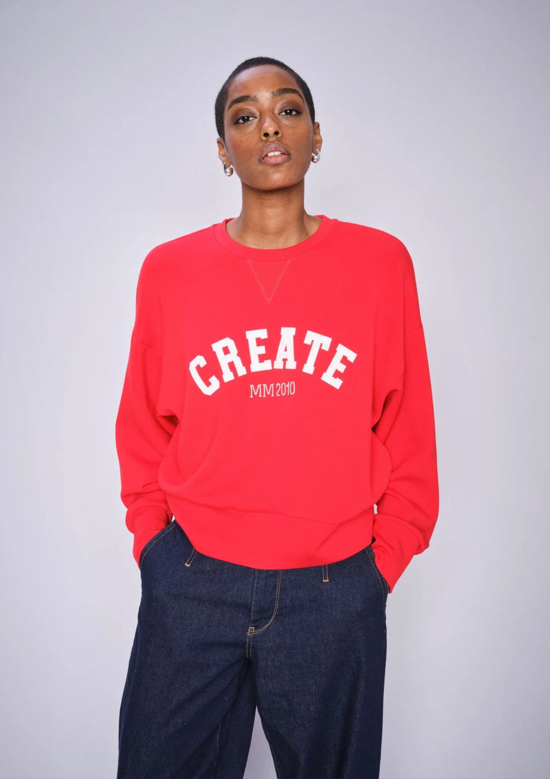 Mos Mosh - Celli O-LS Sweatshirt - Chinese Red