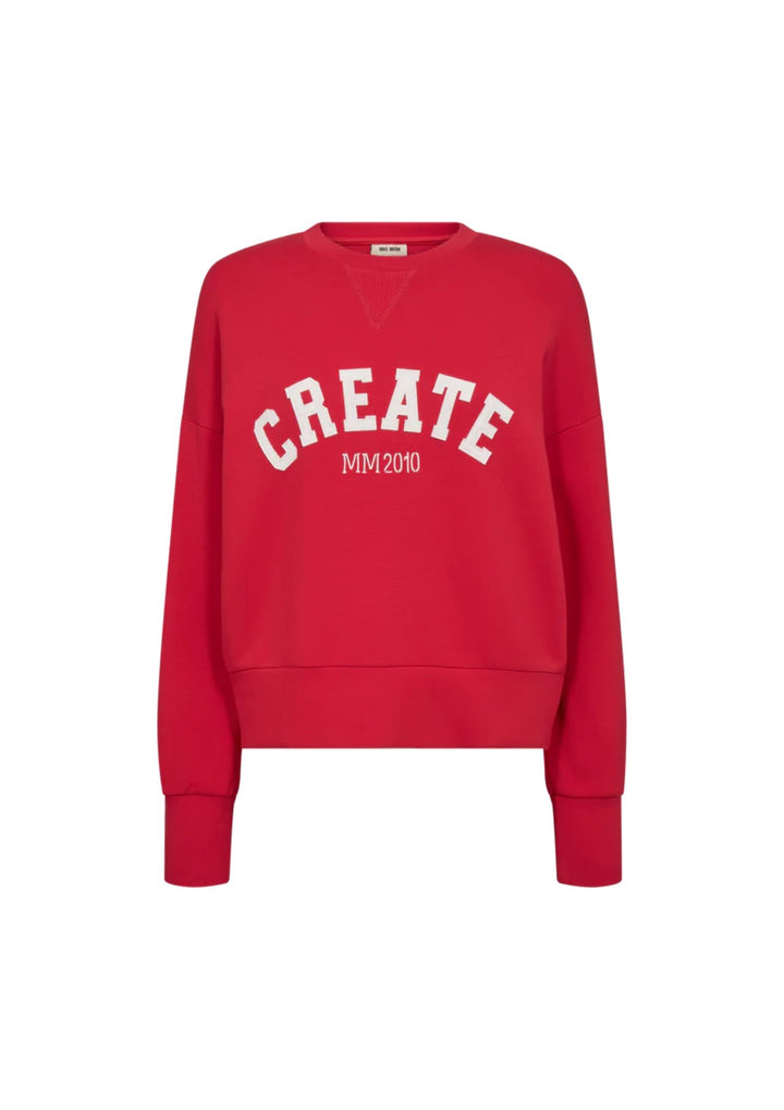 Mos Mosh - Celli O-LS Sweatshirt - Chinese Red