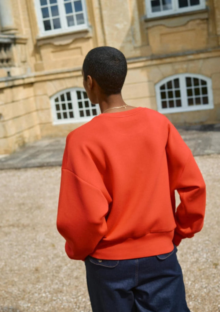 Mos Mosh - Celli O-LS Sweatshirt - Chinese Red