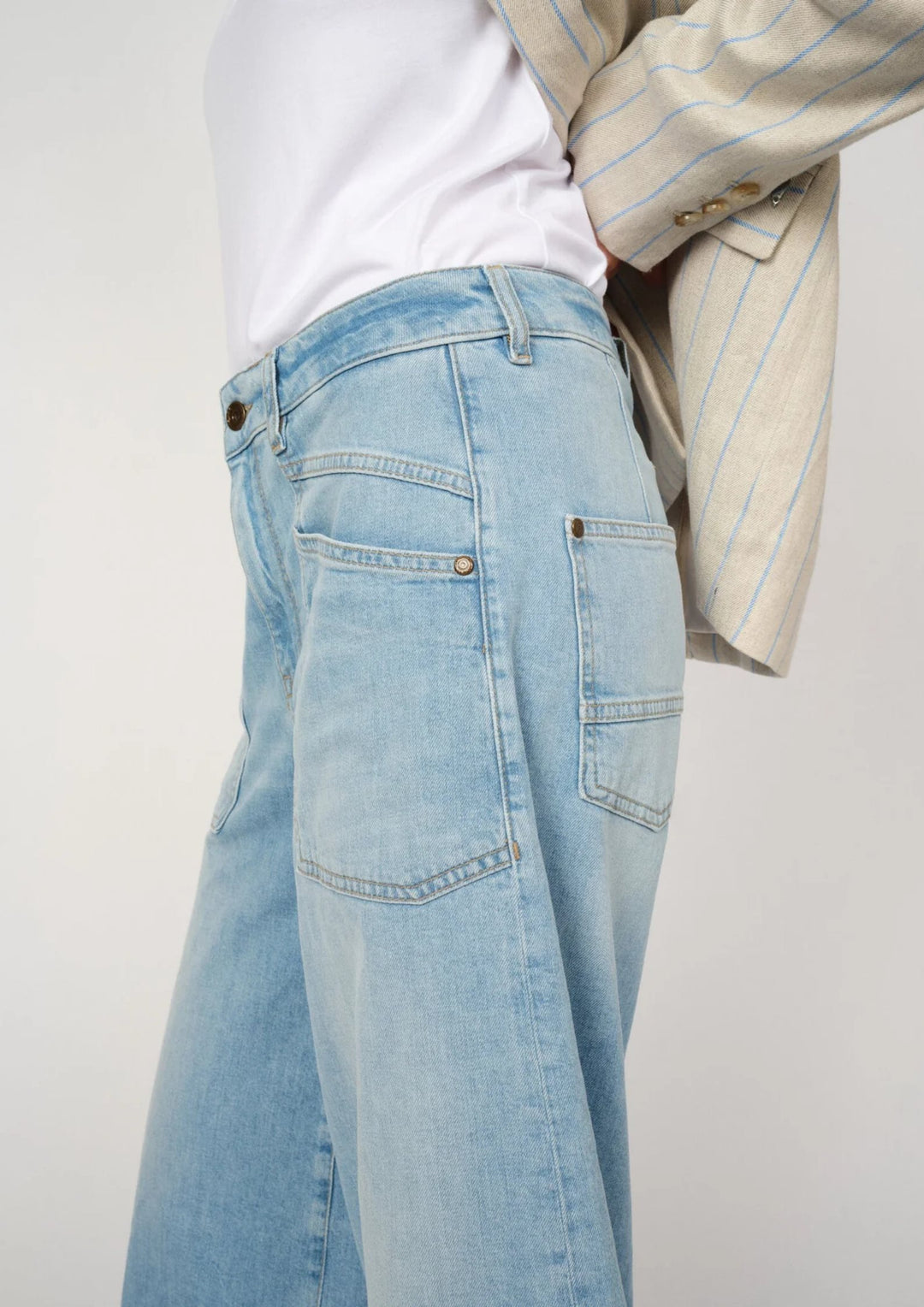 Mos Mosh - Culotte Sagai Jeans - Light Blue - Capri