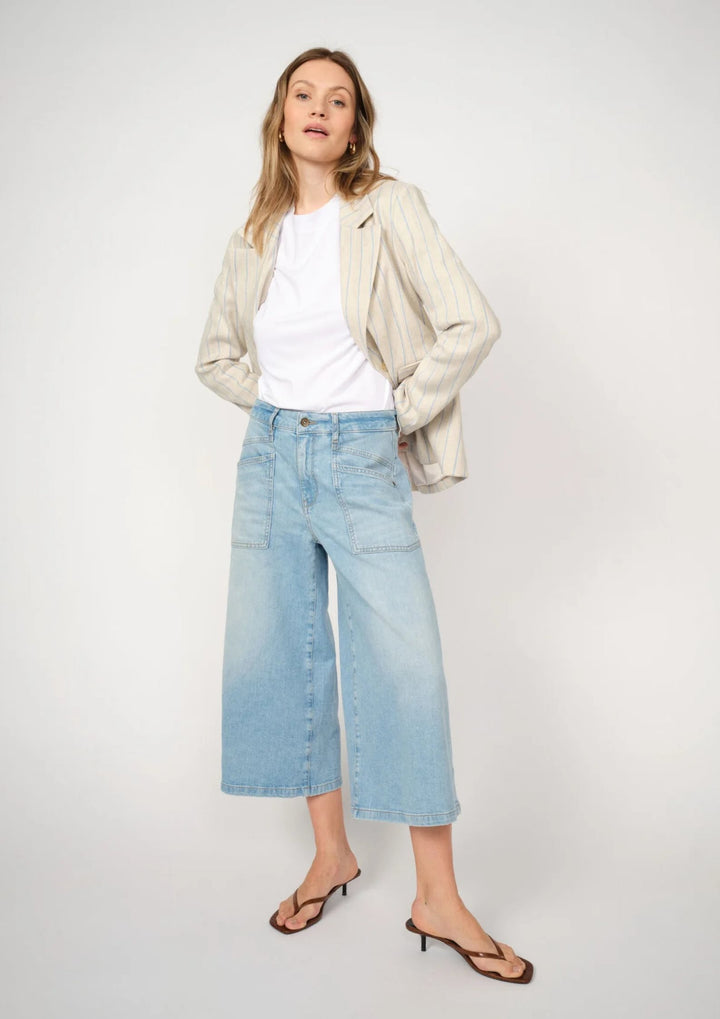 Mos Mosh - Culotte Sagai Jeans - Light Blue - Capri