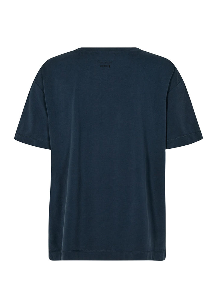 Mos Mosh - Dala O-SS - Basic T-shirt - Salute Navy