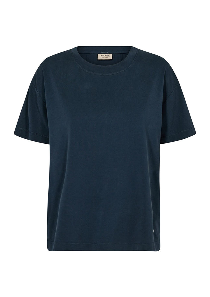 Mos Mosh - Dala O-SS - Basic T-shirt - Salute Navy