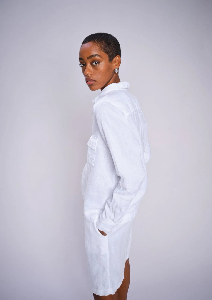 Mos Mosh - Enna Linen - Pocket Blouse - White