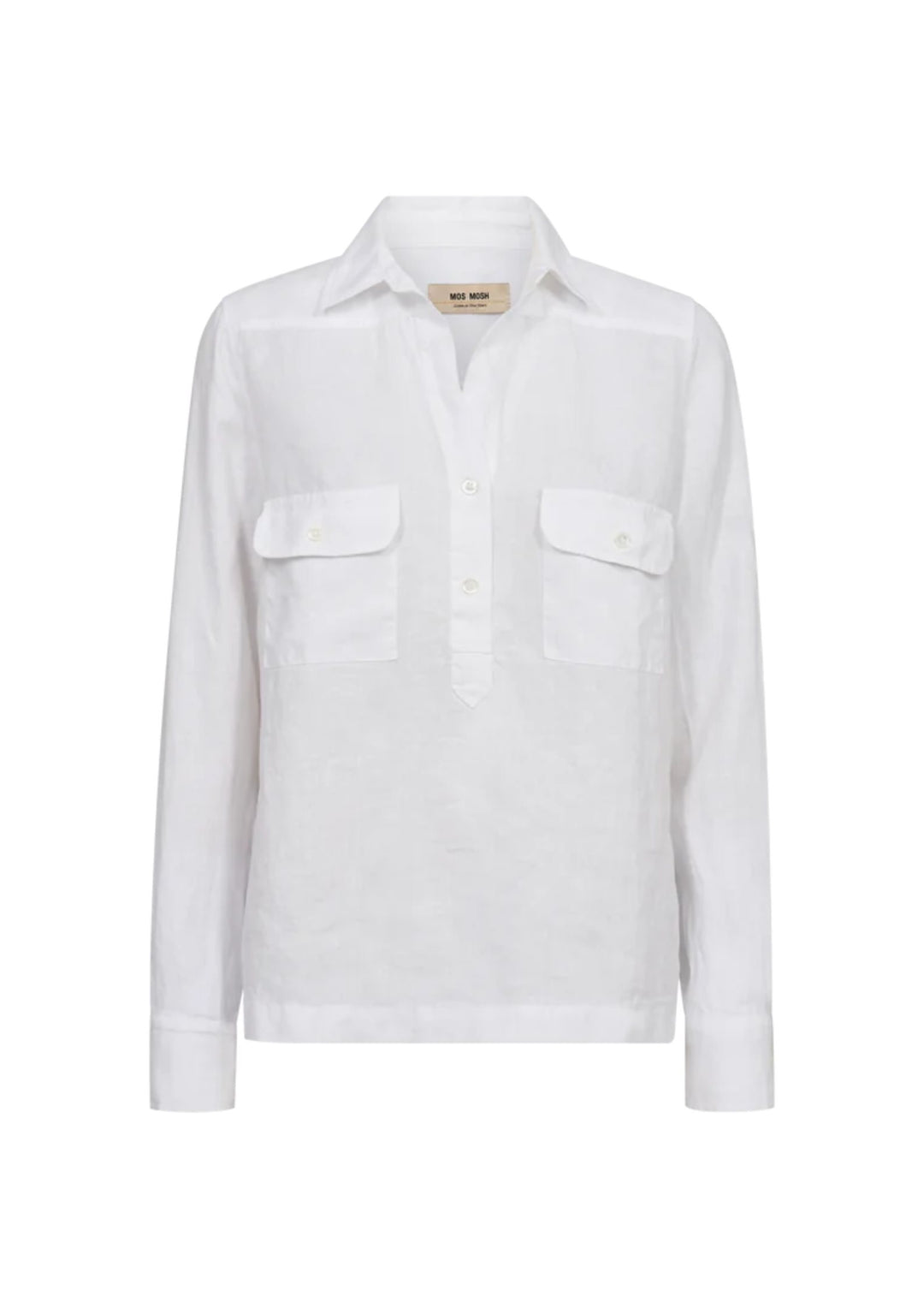 Mos Mosh - Enna Linen - Pocket Blouse - White