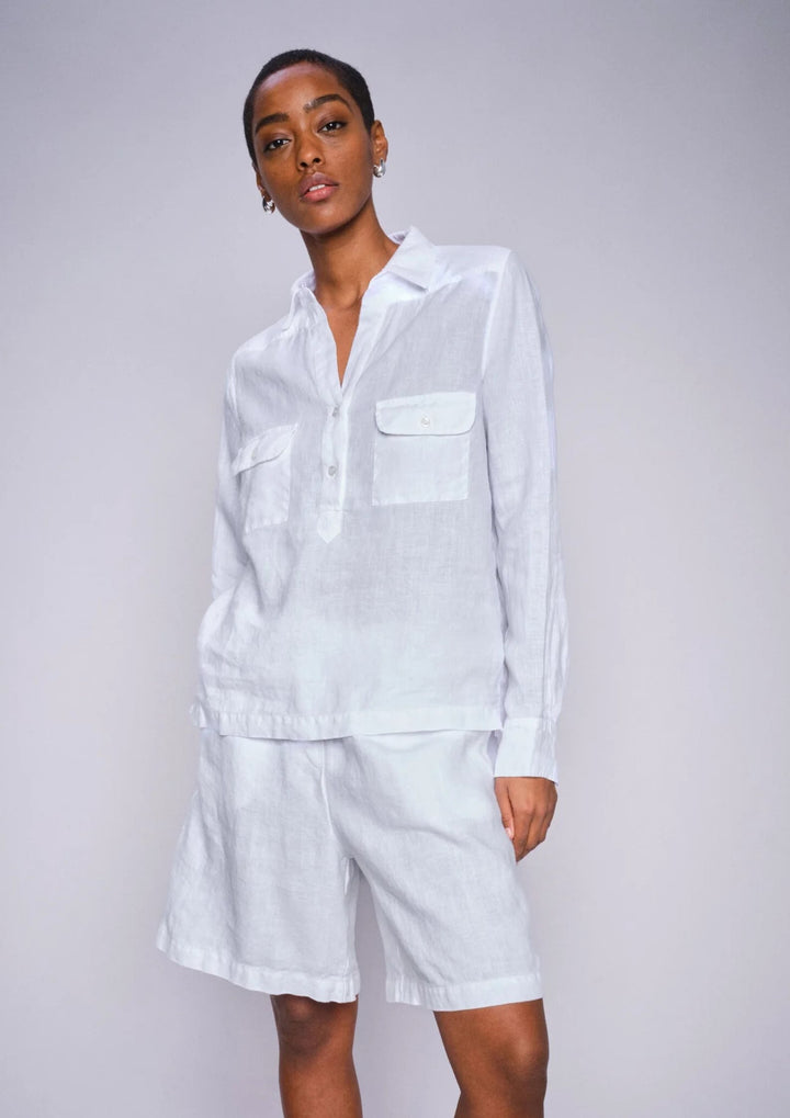 Mos Mosh - Enna Linen - Pocket Blouse - White