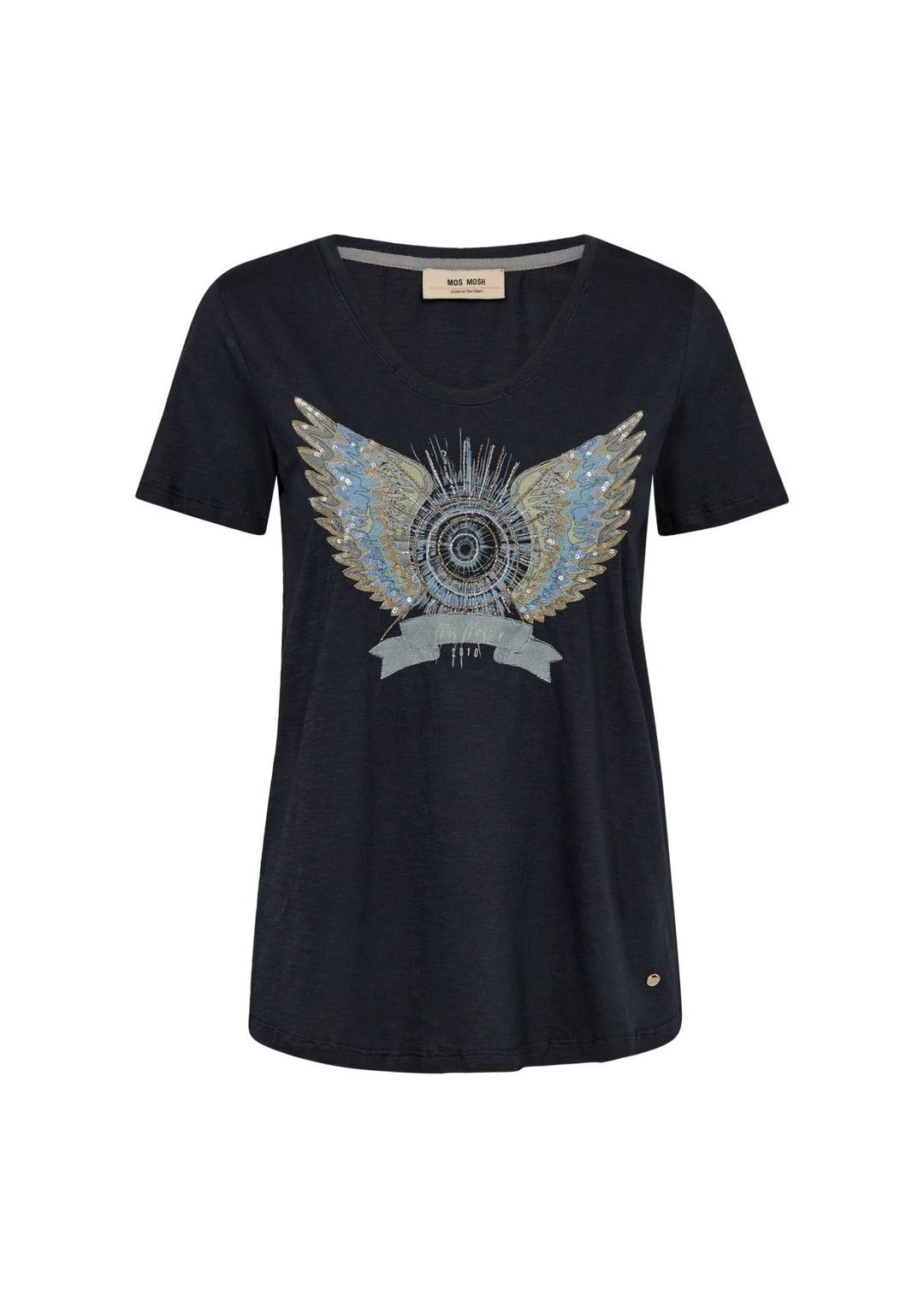 Mos Mosh - Gethi Deco T-shirt - Salute Navy