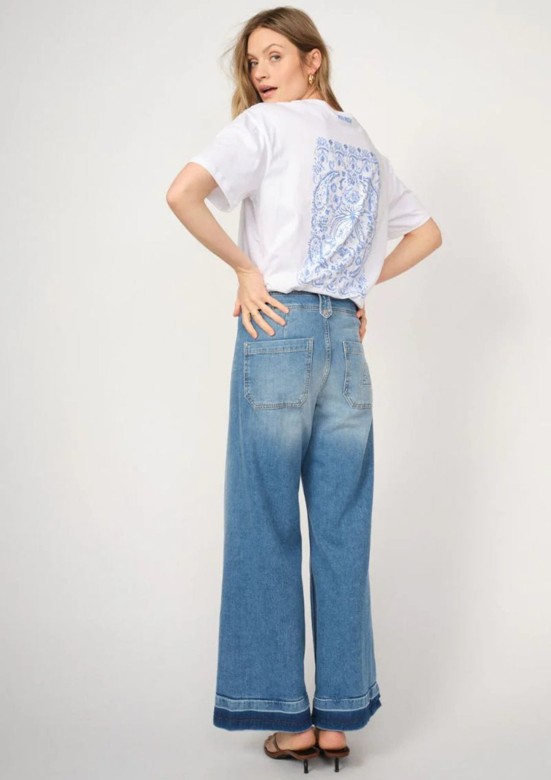 Mos Mosh - Hermina Zack Jeans -  Mid Blue - Ankle