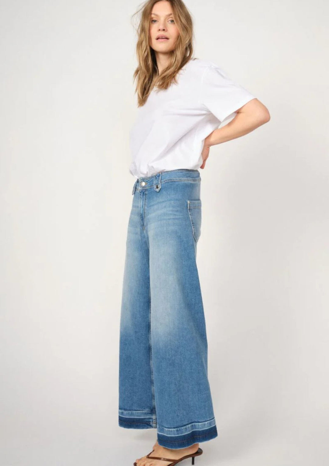 Mos Mosh - Hermina Zack Jeans -  Mid Blue - Ankle