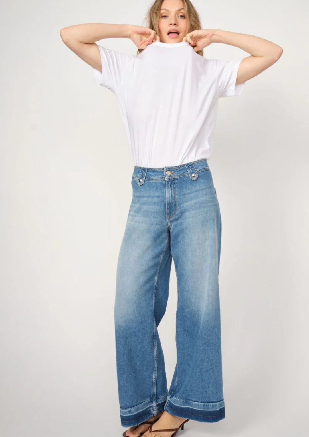 Mos Mosh - Hermina Zack Jeans -  Mid Blue - Ankle