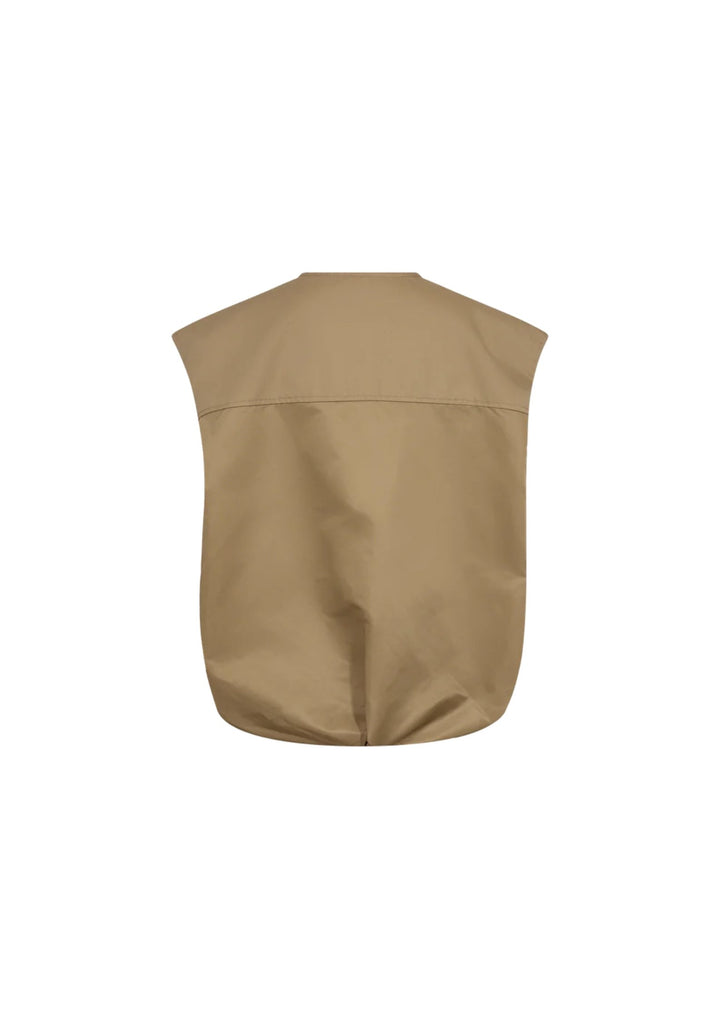 Mos Mosh - Kura Solid Waistcoat - Sesame