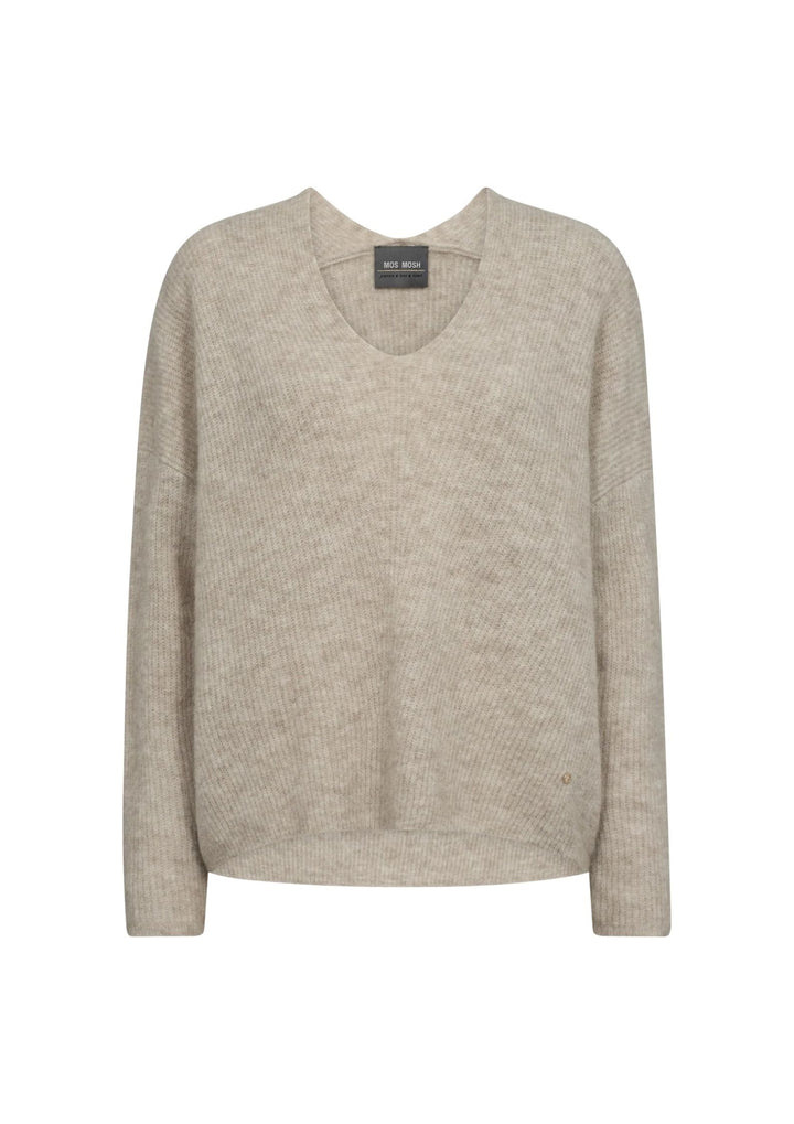 Mos Mosh - Thora Relax - Strik Cardigan - Feather Grey
