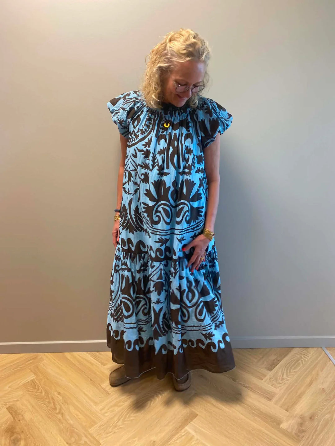 Marta - Muse Dress - Blue/Marrone - ONESIZE
