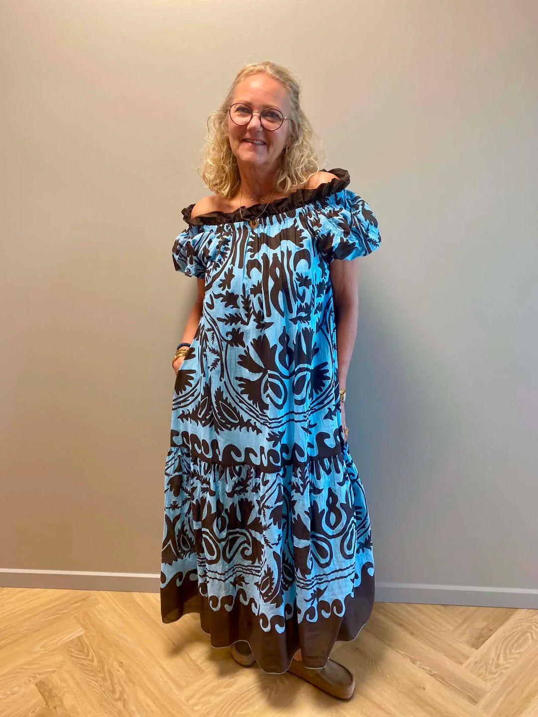 Marta - Muse Dress - Blue/Marrone - ONESIZE