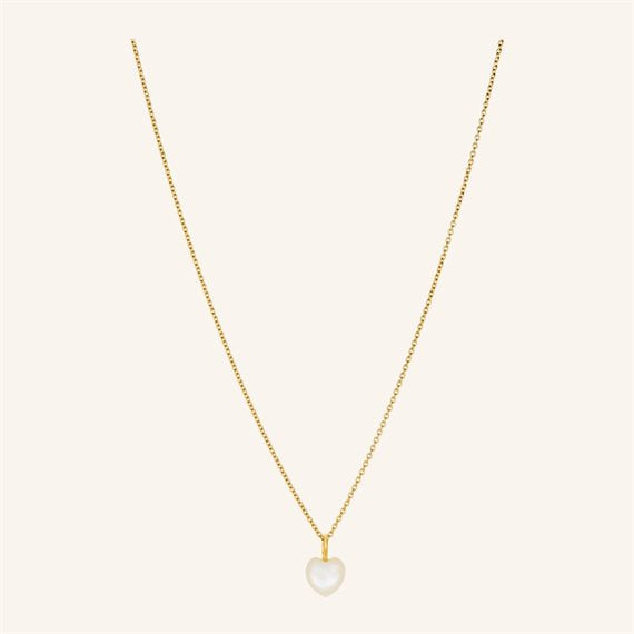 Pernille Corydon - Ocean Heart Halskæde - Guld - Adj 40-45 cm