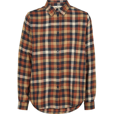 Basic Apparel – Nalli Skjorte Lang – Skycaption/Tortoise shell