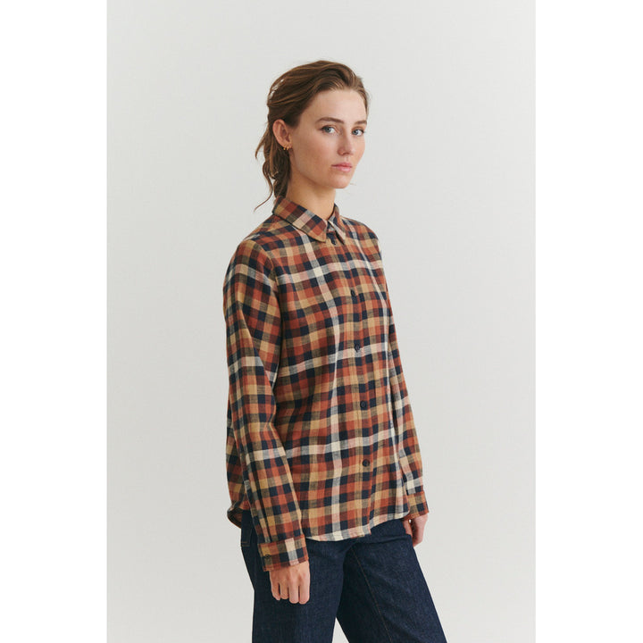 Basic Apparel – Nalli Skjorte Lang – Skycaption/Tortoise shell – billede 3