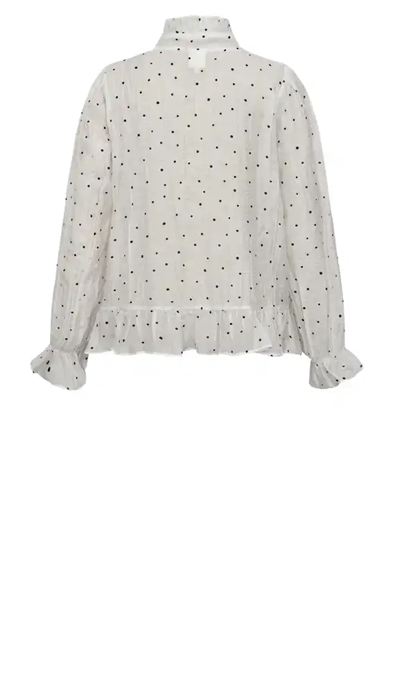 Gossia - Nazli Lullo Bluse - Off White Black Dots