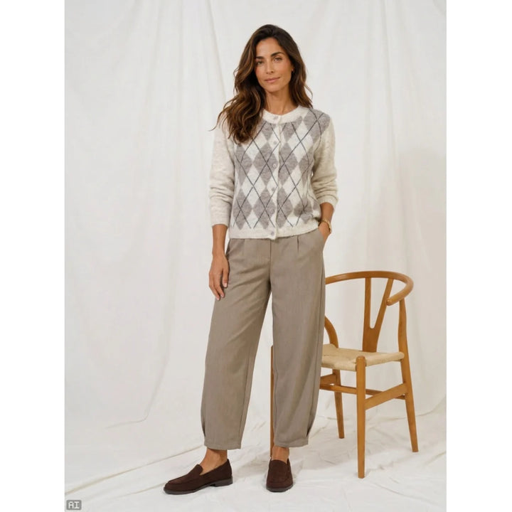 Marta - Novara Cardigan - Fango/Moro