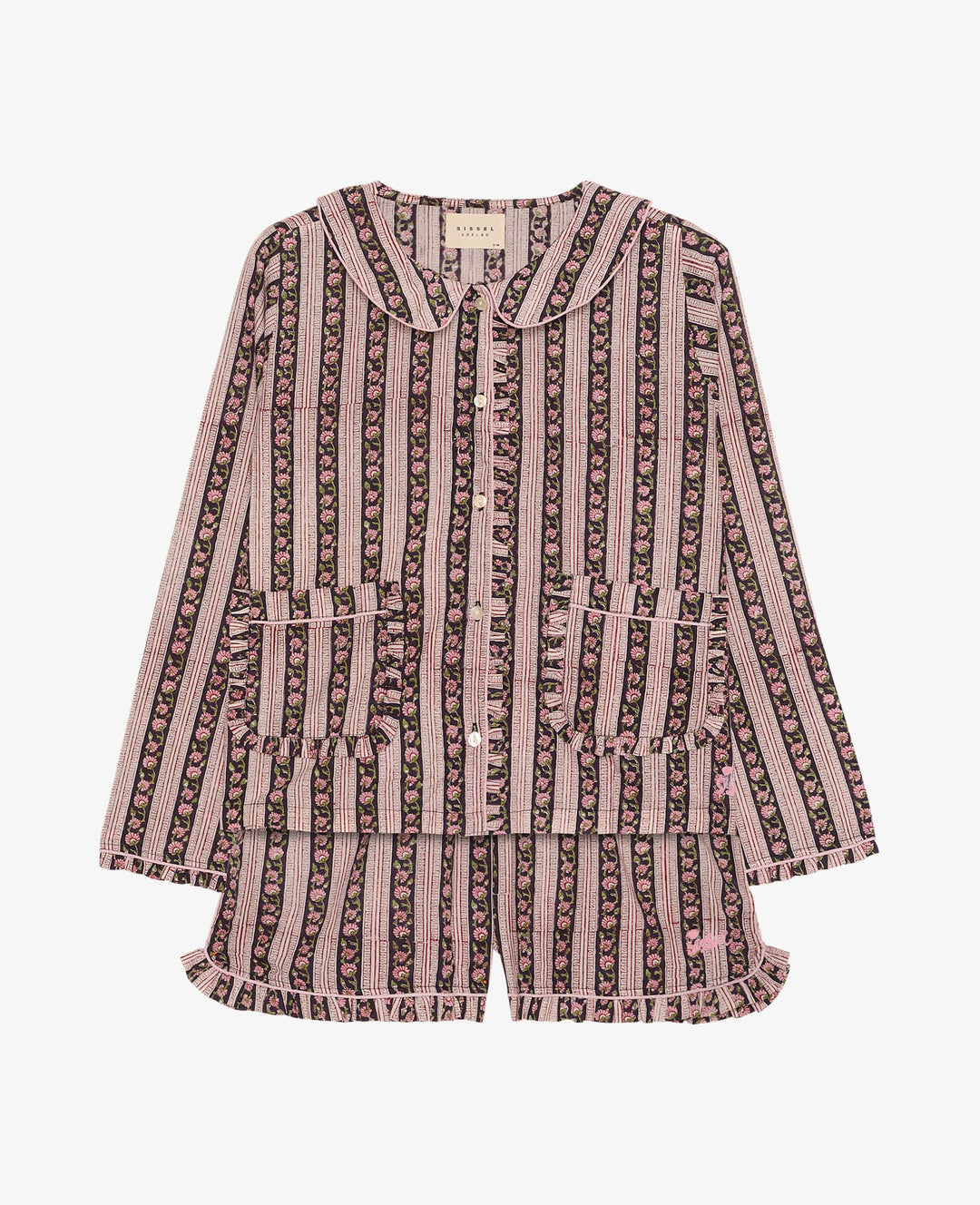 Sissel Edelbo - Nuvena Pyjamas sæt - Black Stribes